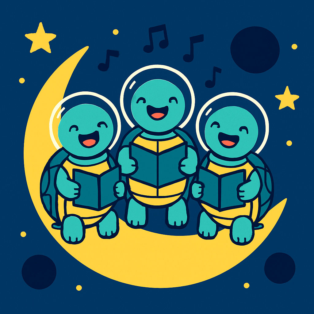 Stargazing Space Turtle Choir Painting by numbers kit
