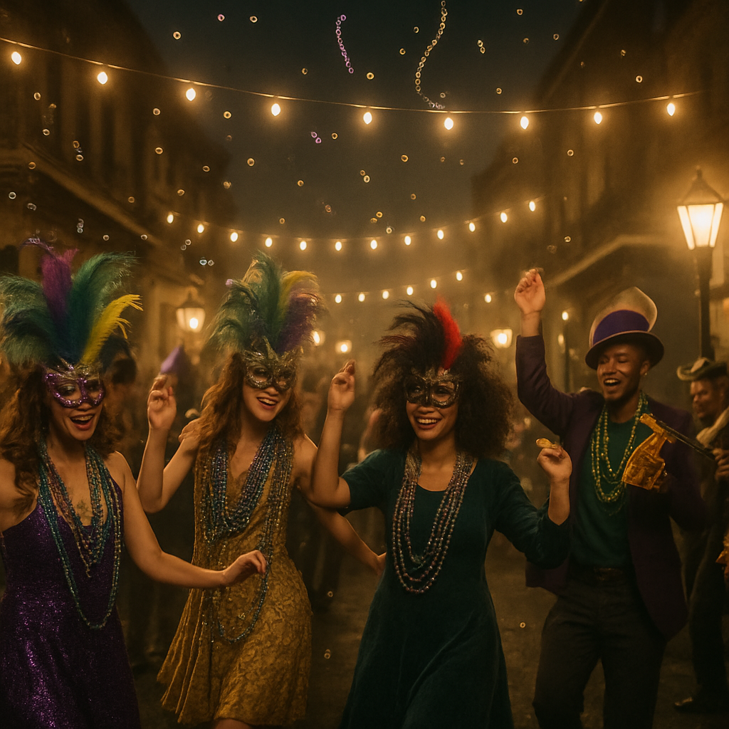 Mardi Gras Masked Street Ball painting number kit