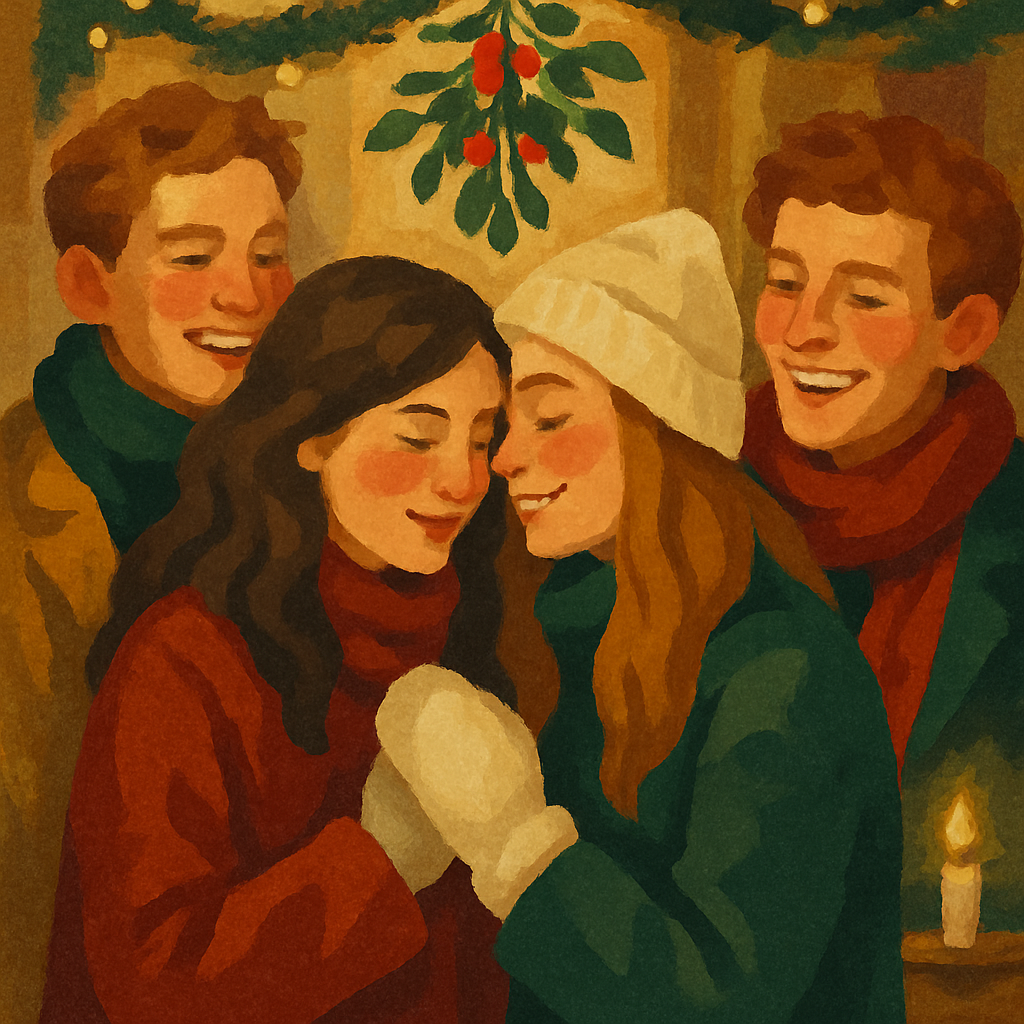 Mistletoe Gathering paint by number