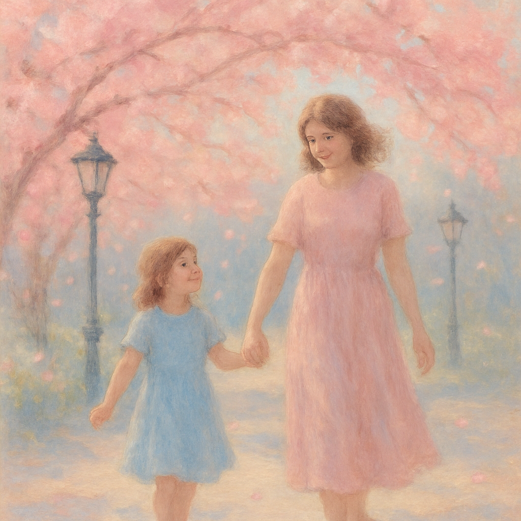 Cherry Blossom Hand Holding paint by number