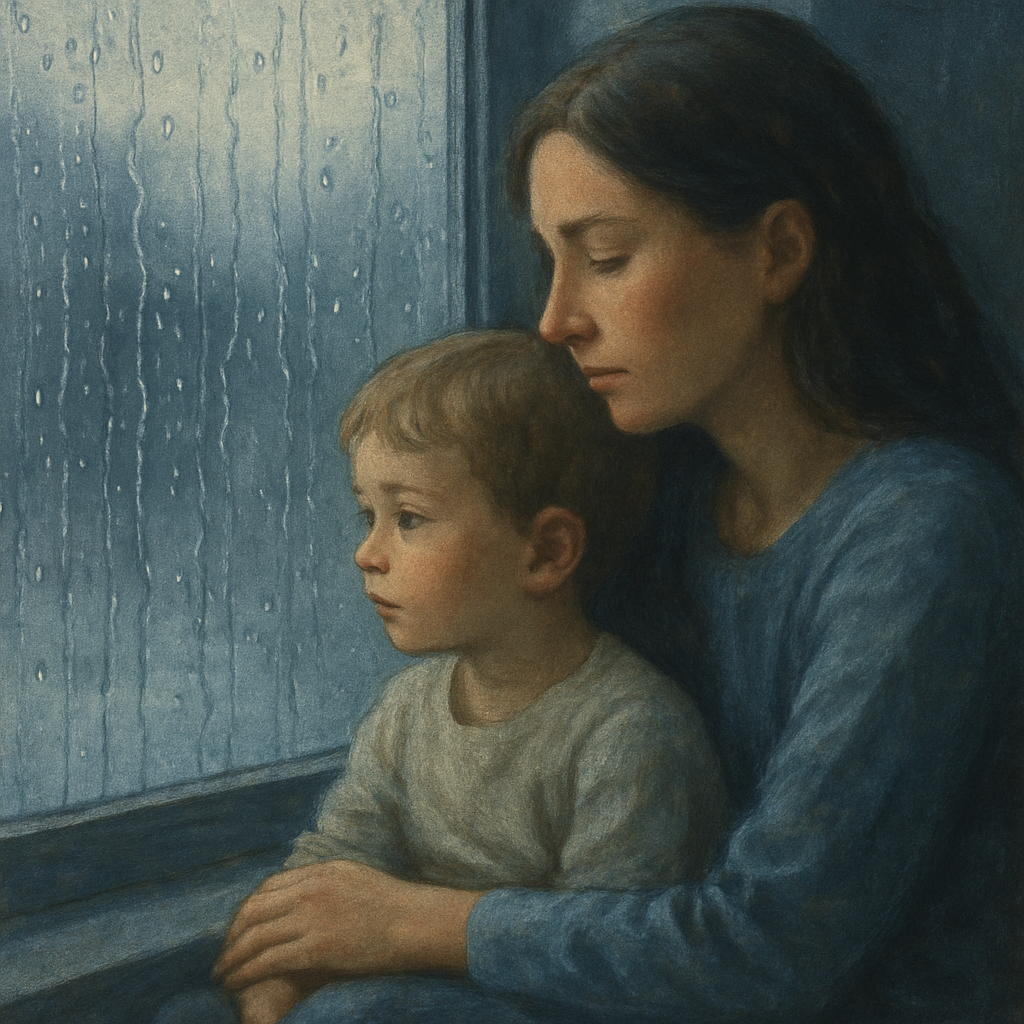 Rainy Day Window Watchers DIY paint by numbers