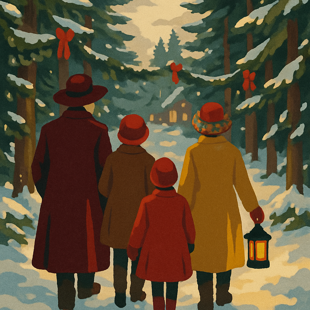Pine Lane Carolers paint by number