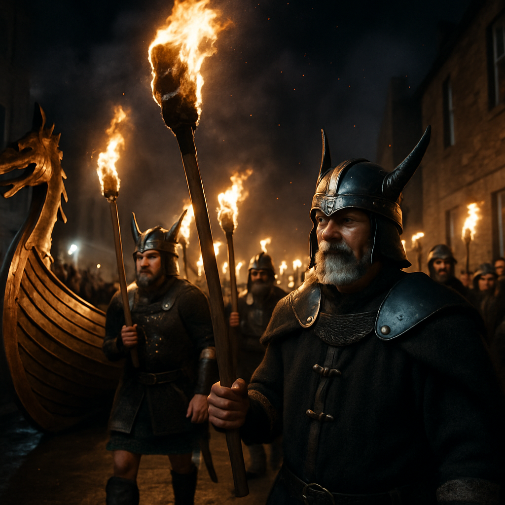Up Helly Aa Torchlight In Lerwick painting number kit