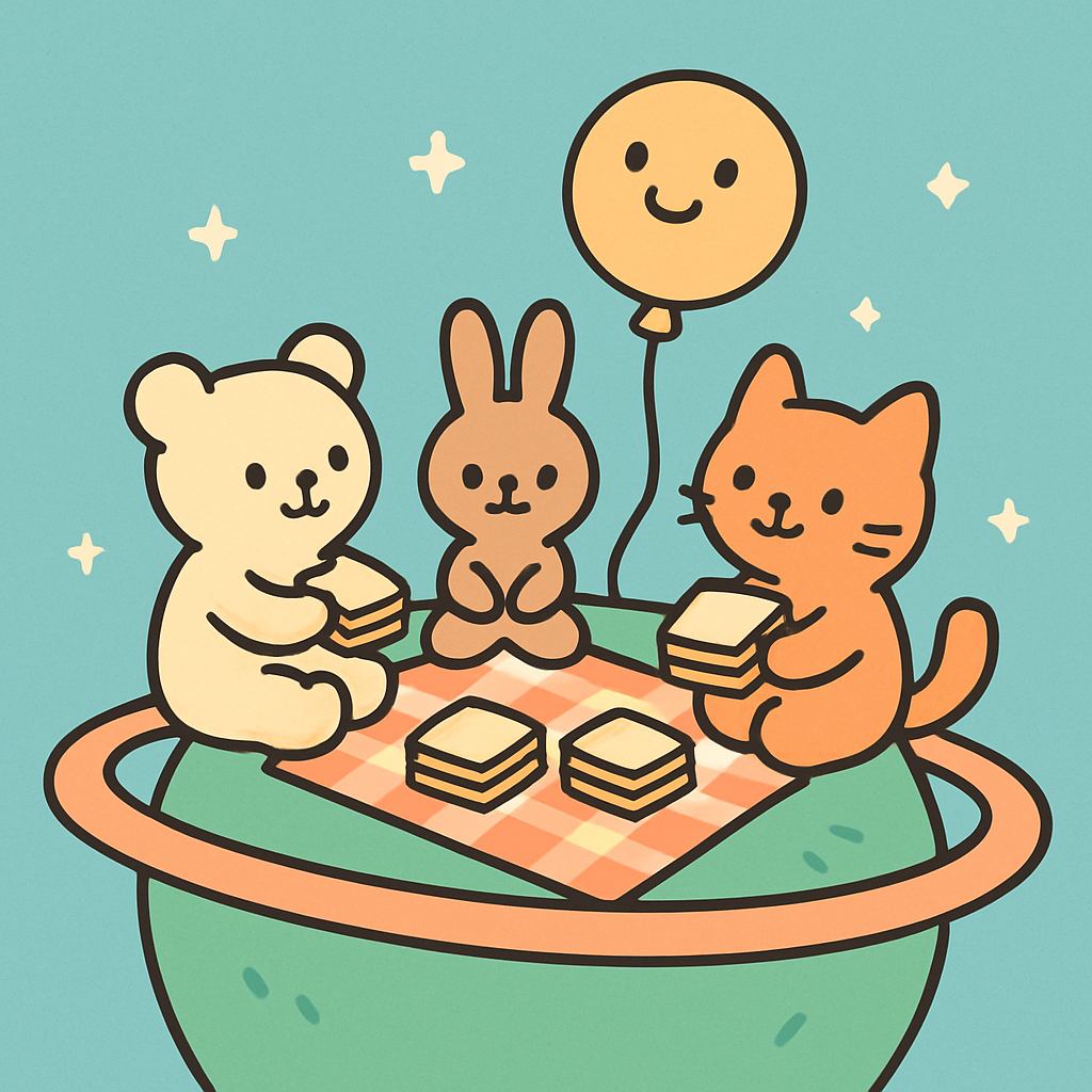 Planetary Picnic Pals Painting by numbers kit