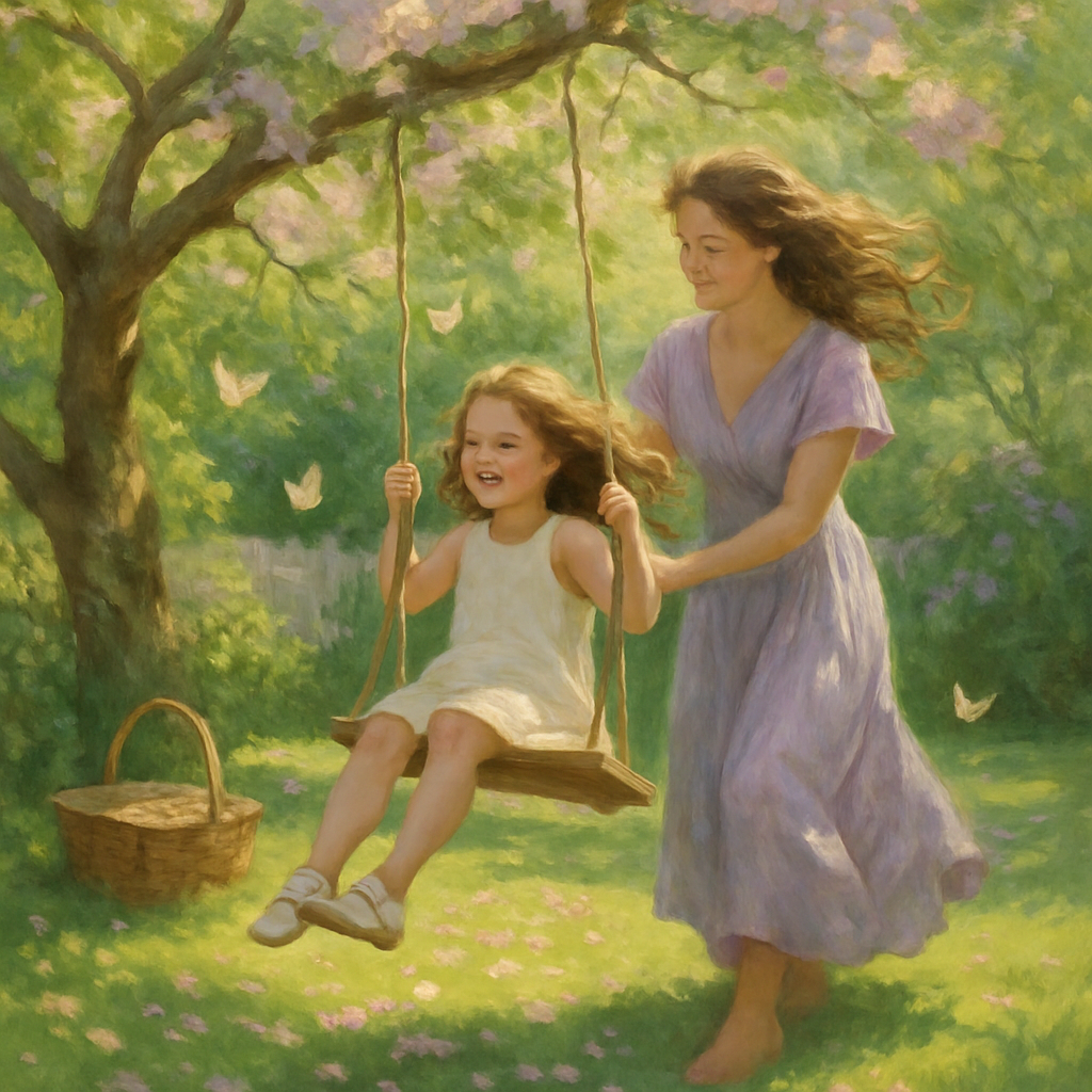 Garden Swing Whisper Number painting
