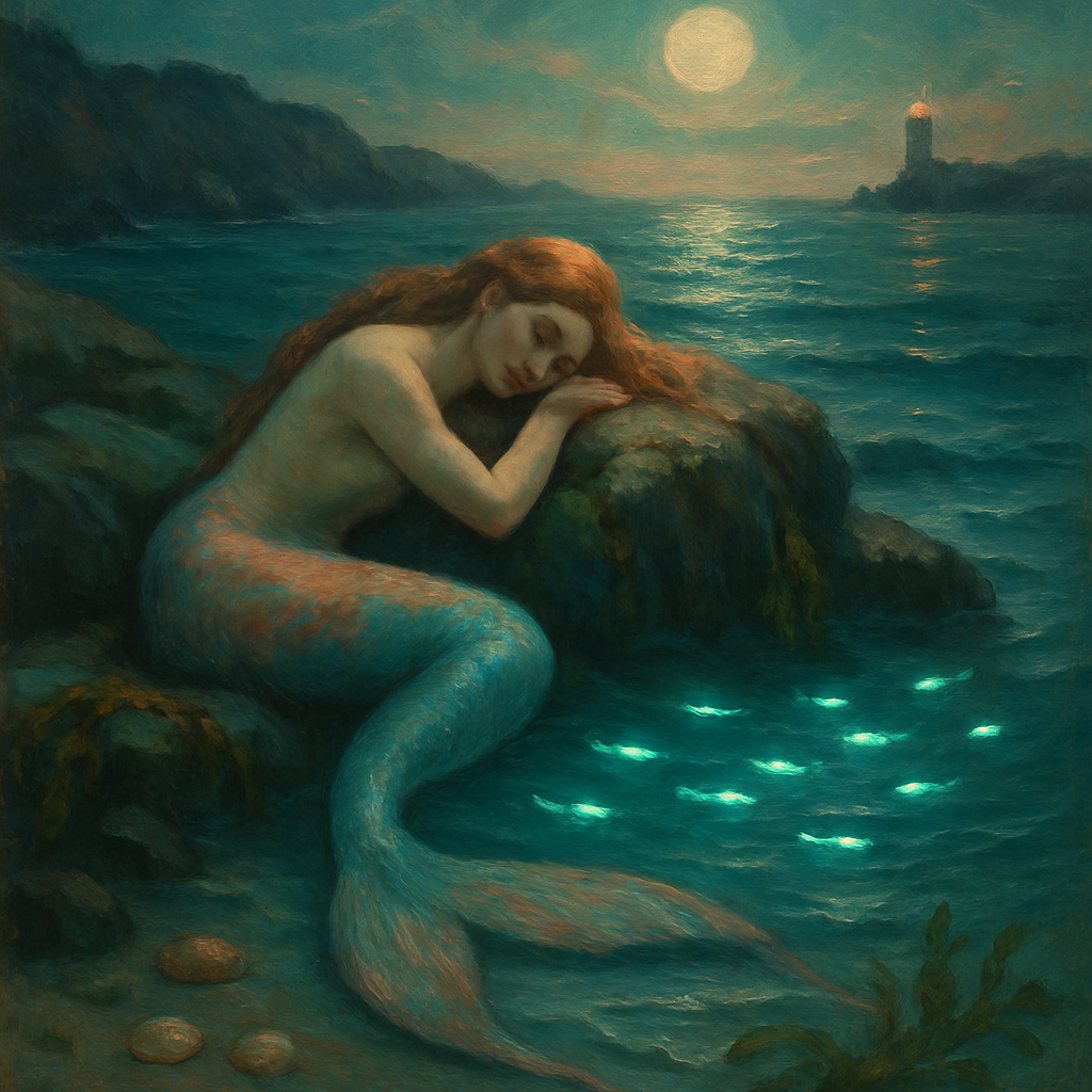 Mermaid Tidewhisper Cove Number painting
