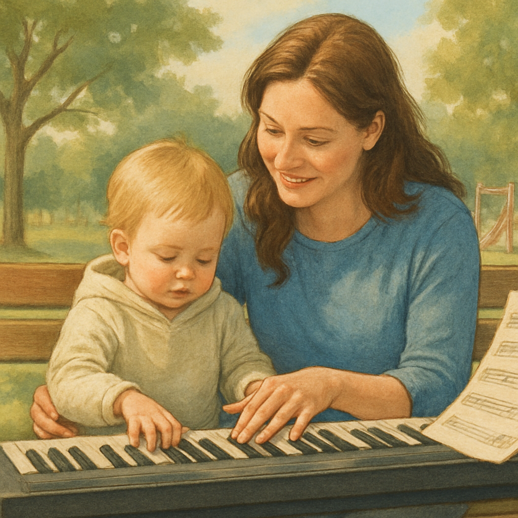 Park Bench Piano Lesson Painting by numbers kit