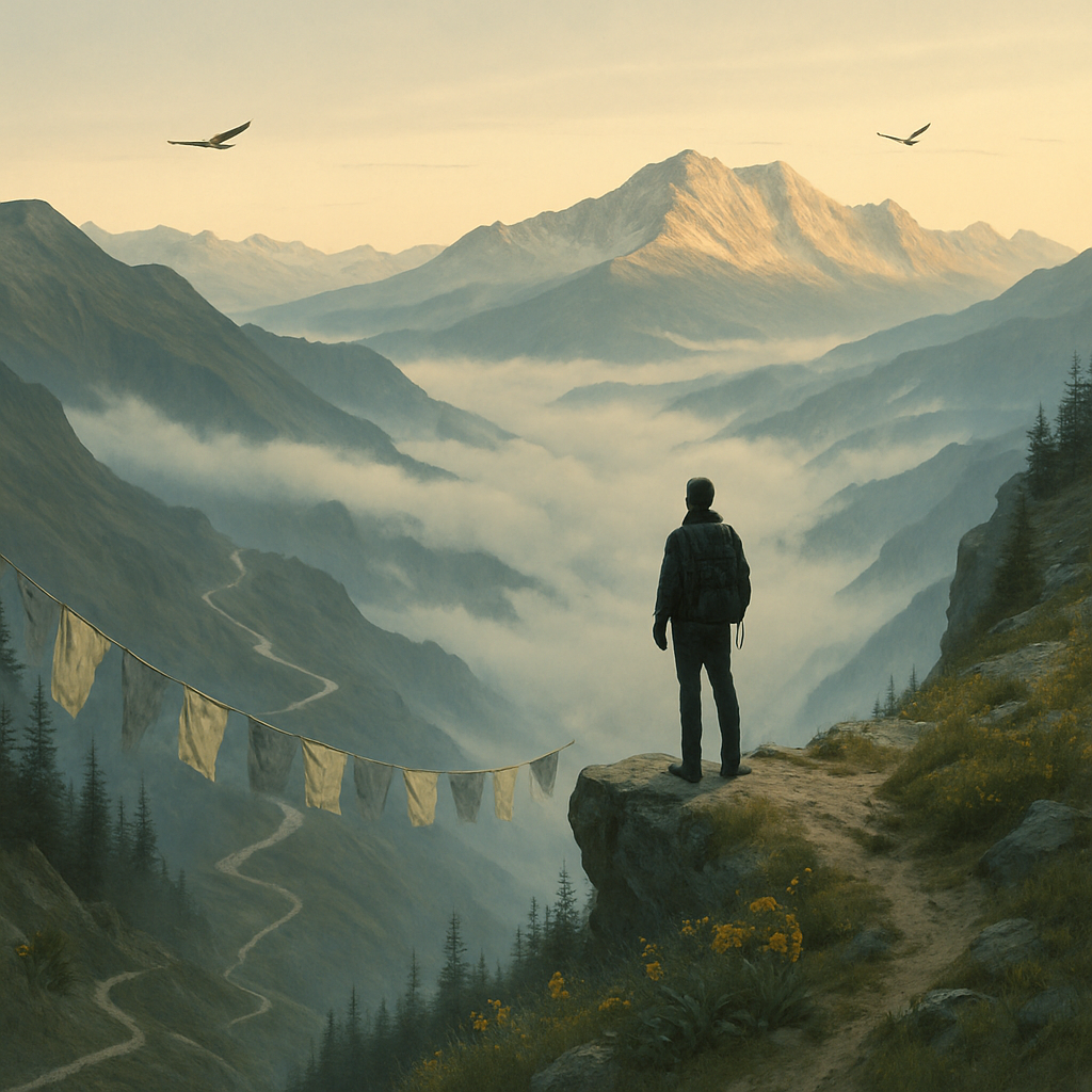 Mountain Dawn Ascent paint by numbers