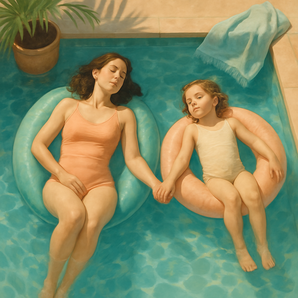Poolside Floating Lullaby Paint by numbers art