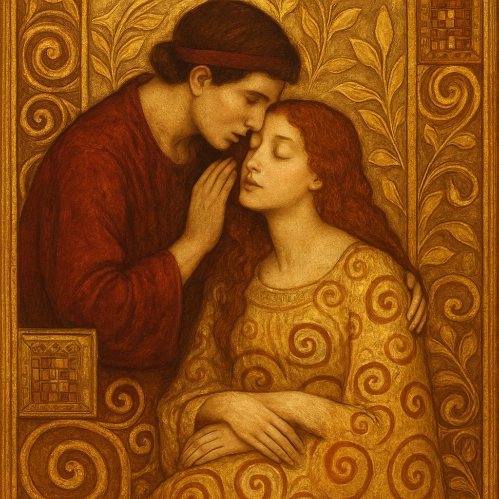 Gustav Golden Whorls Paint by numbers art