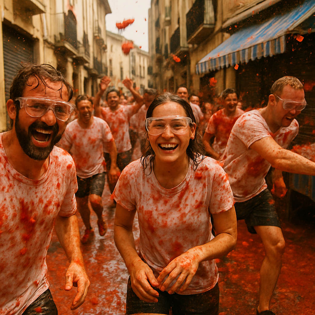 La Tomatina Tomato Fight Bulwark Numbered painting kits
