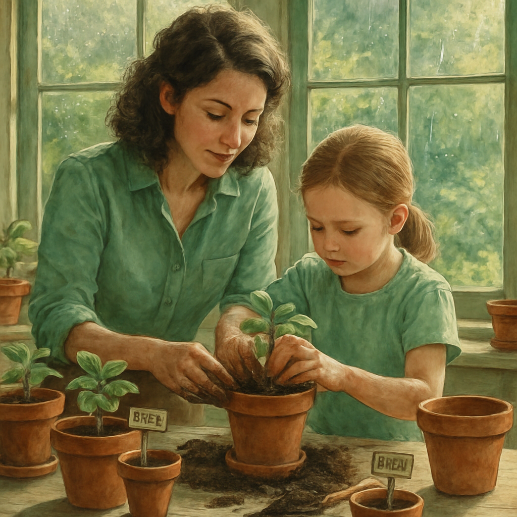 Sunroom Planting Lesson paint by numbers