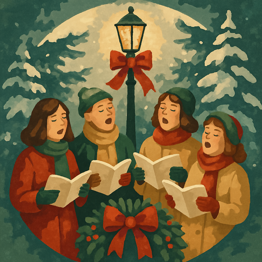 Carousel Of Carolers painting number kit