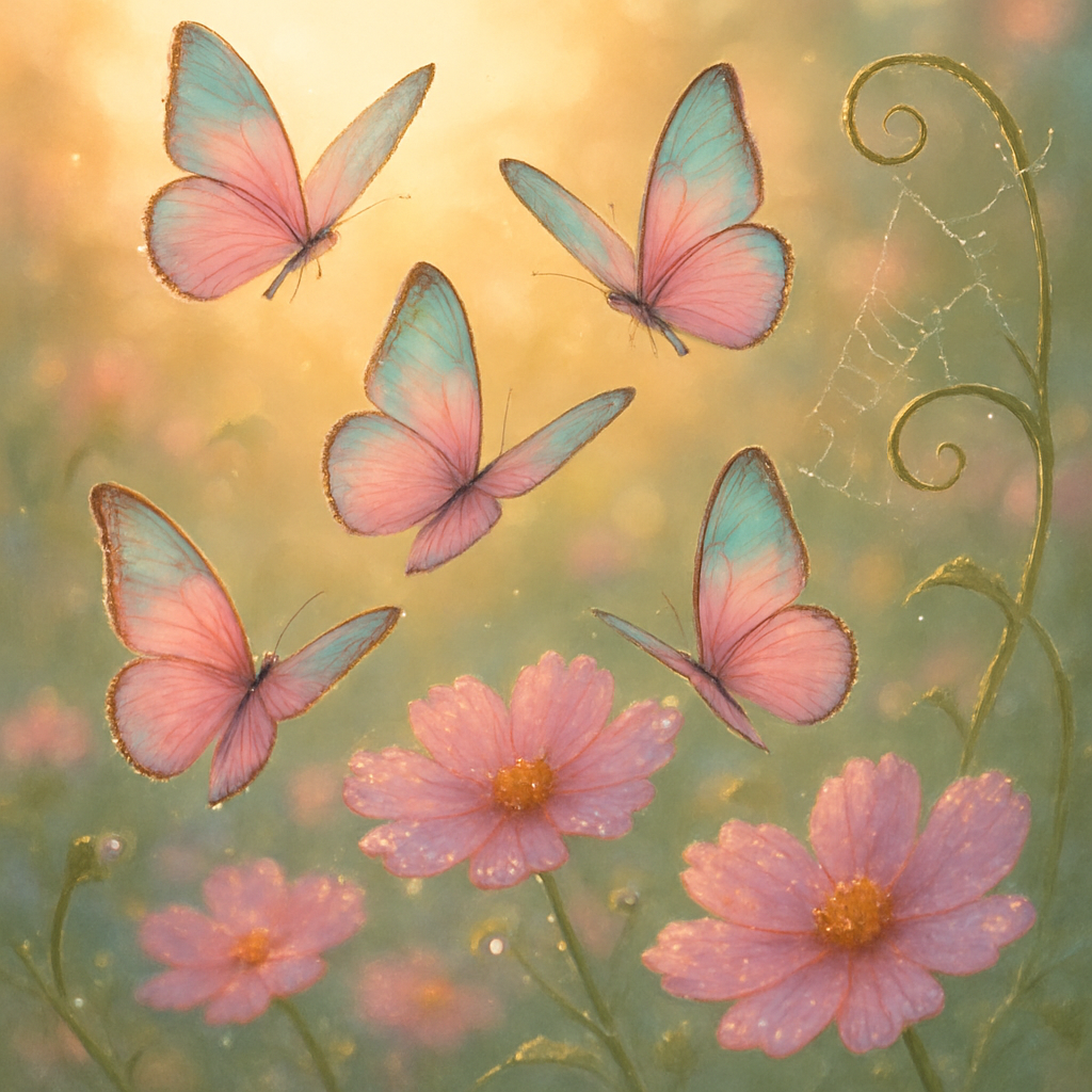 Butterfly Dawn Ballet painting number kit