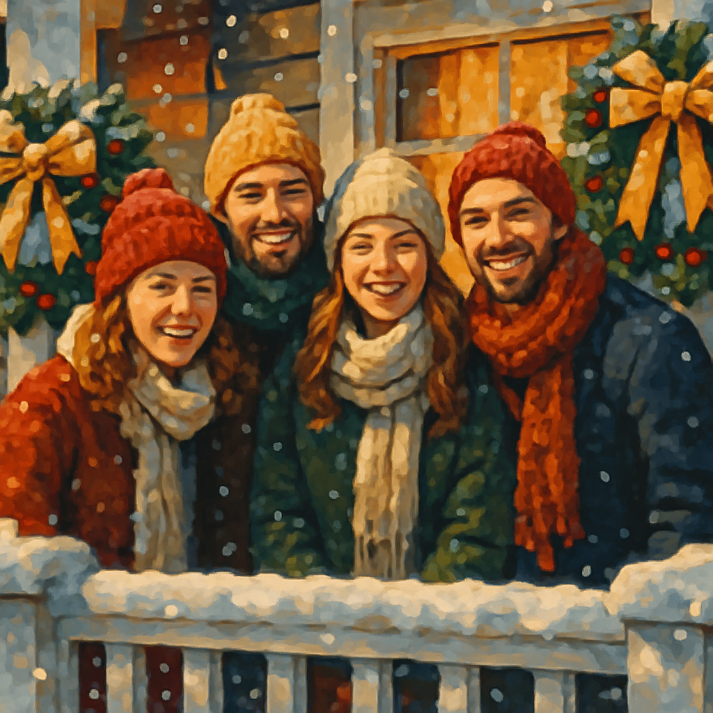 Wreath-Wrapped Welcome painting number kit