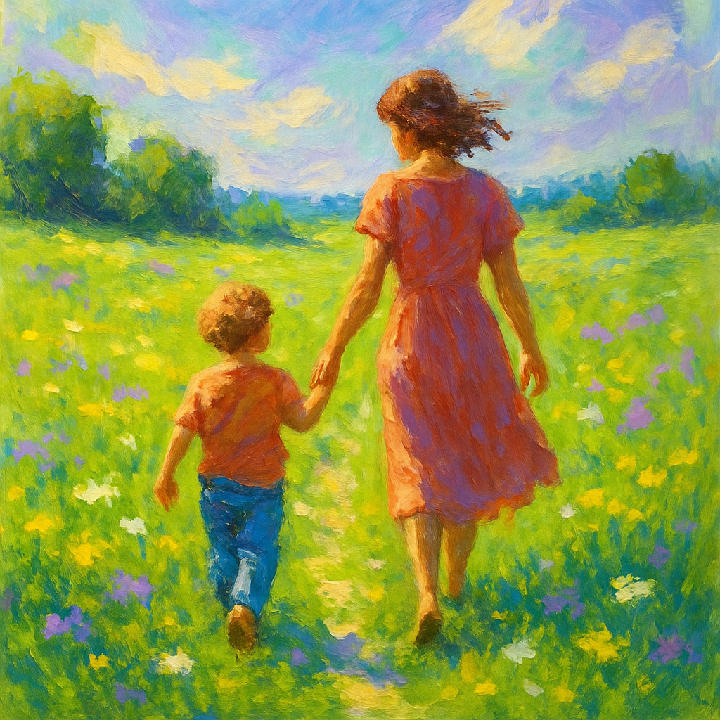 Spring Meadow Walk Together Numbered painting kits