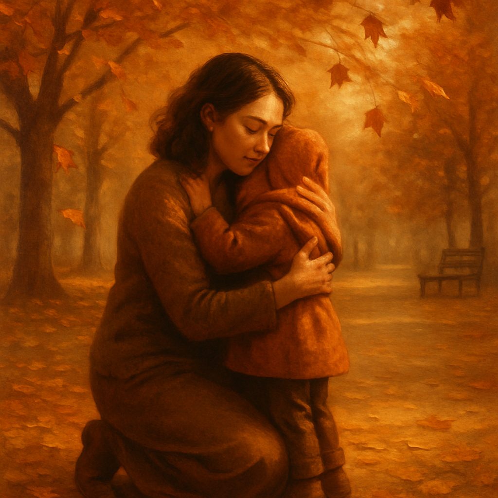 Warm Embrace Under Autumn Leaves paint by number