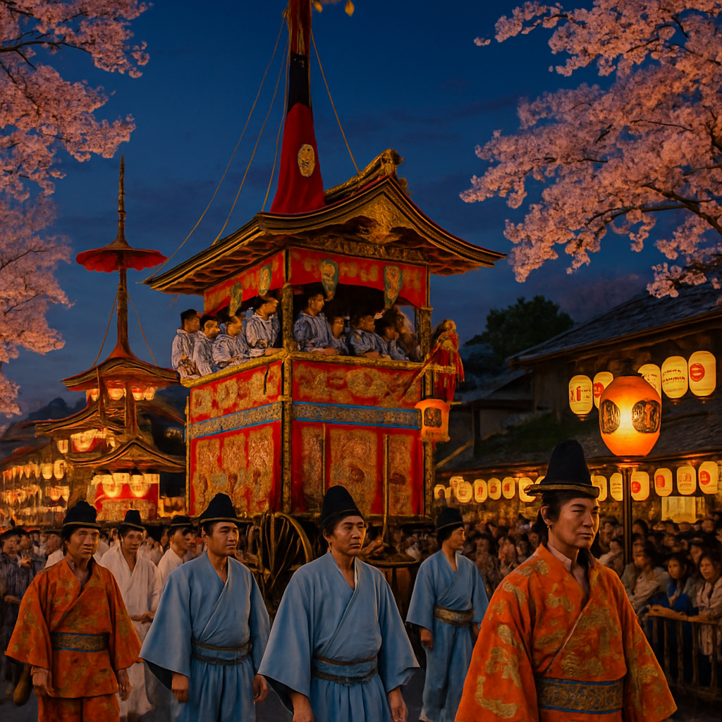 Gion Matsuri In Kyoto paint by number