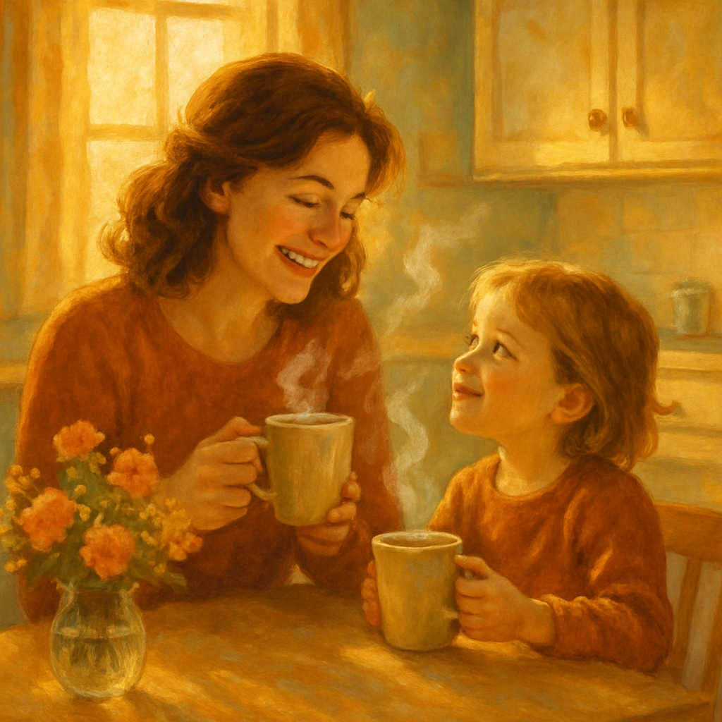 Cup Of Love With Mom paint by color