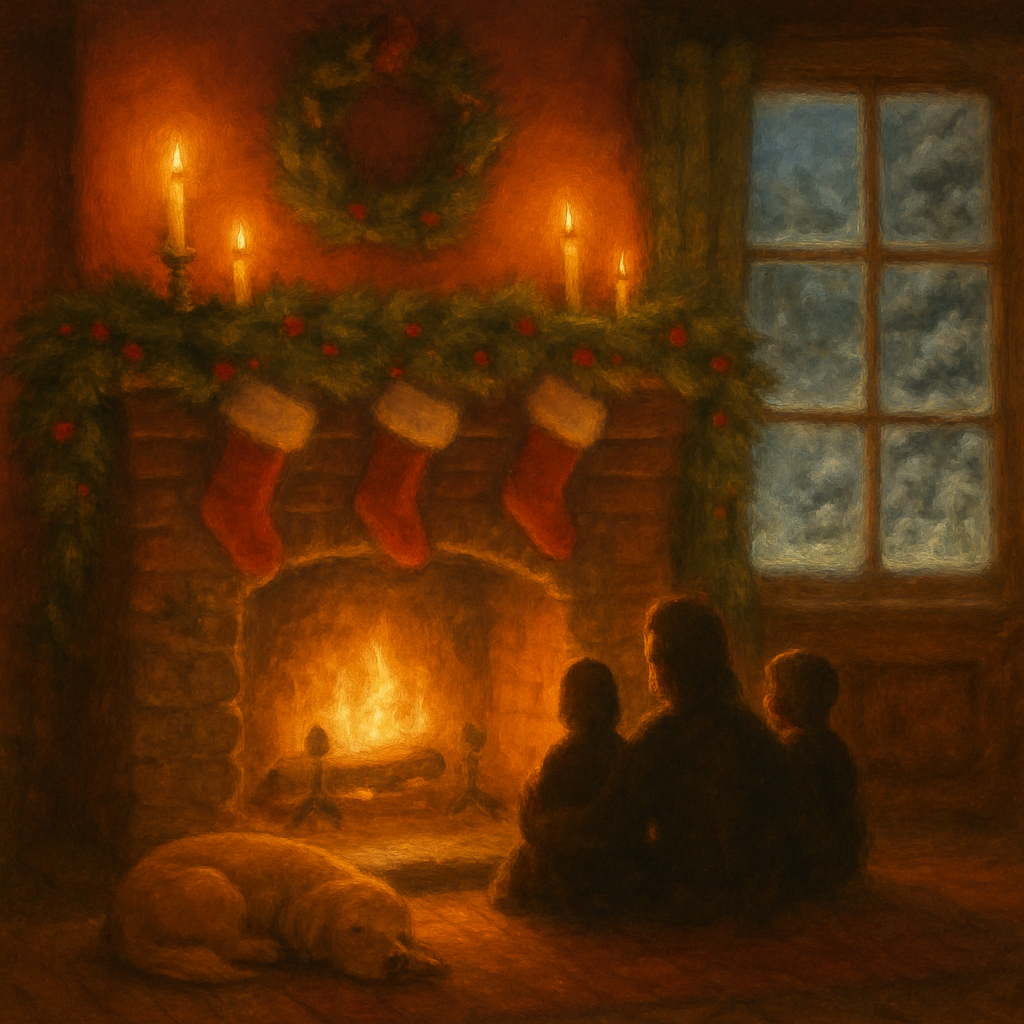 Christmas Hearthlight Gathering Numbered painting kits