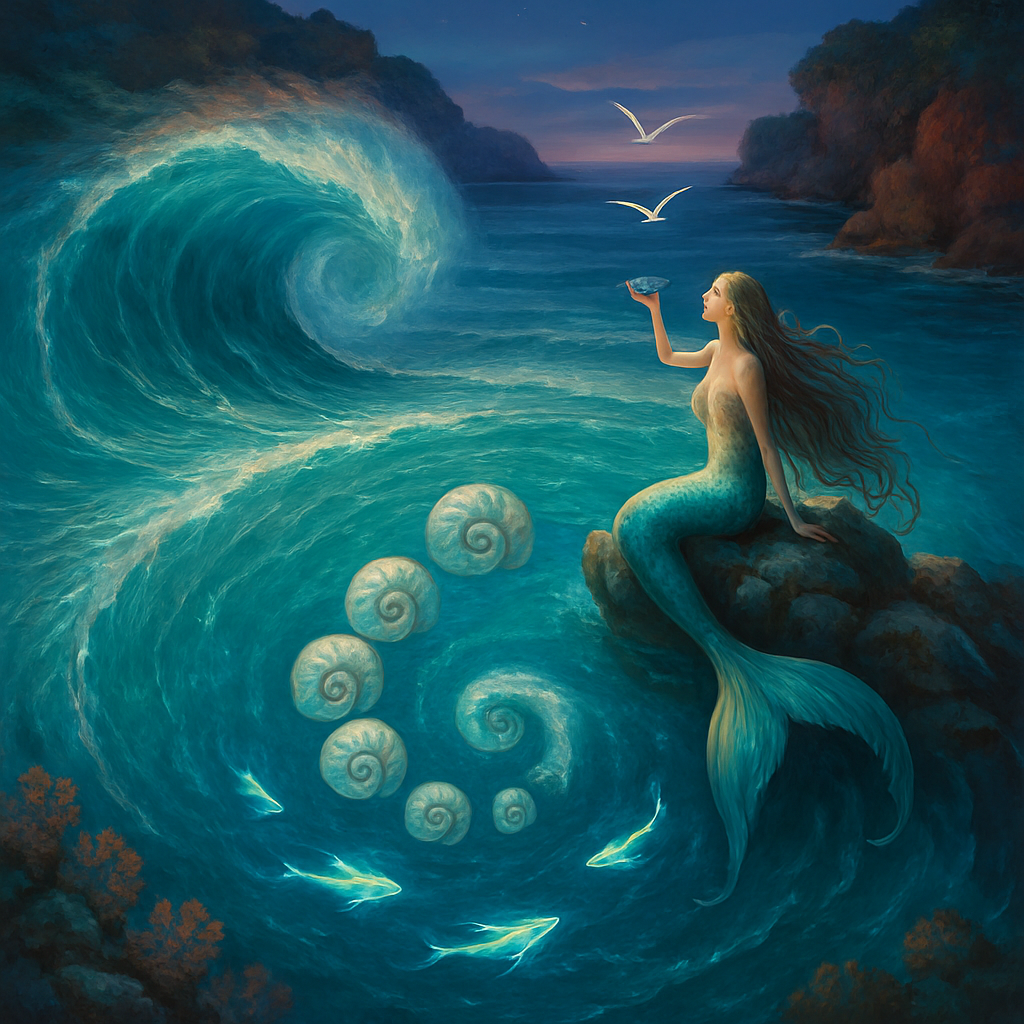 Mermaid Tidal Serenade paint by numbers