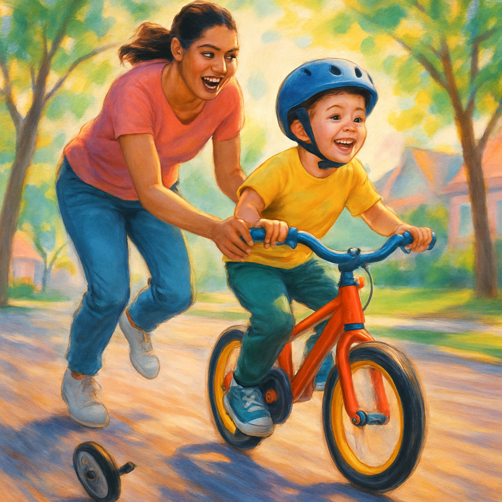 Learning To Ride Together Numbered painting kits