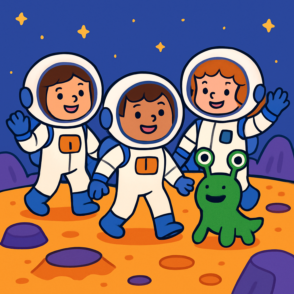 Curious Space Explorers Numbered painting kits