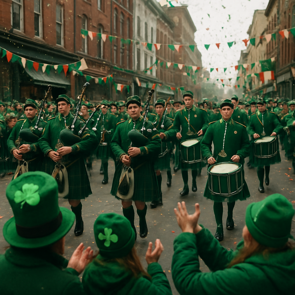 St. Patrick Day Parade March Numbered painting kits