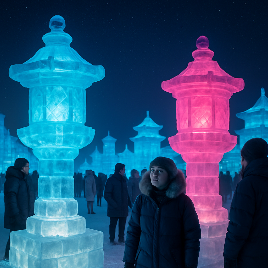Harbin Ice Lantern Alley paint by color
