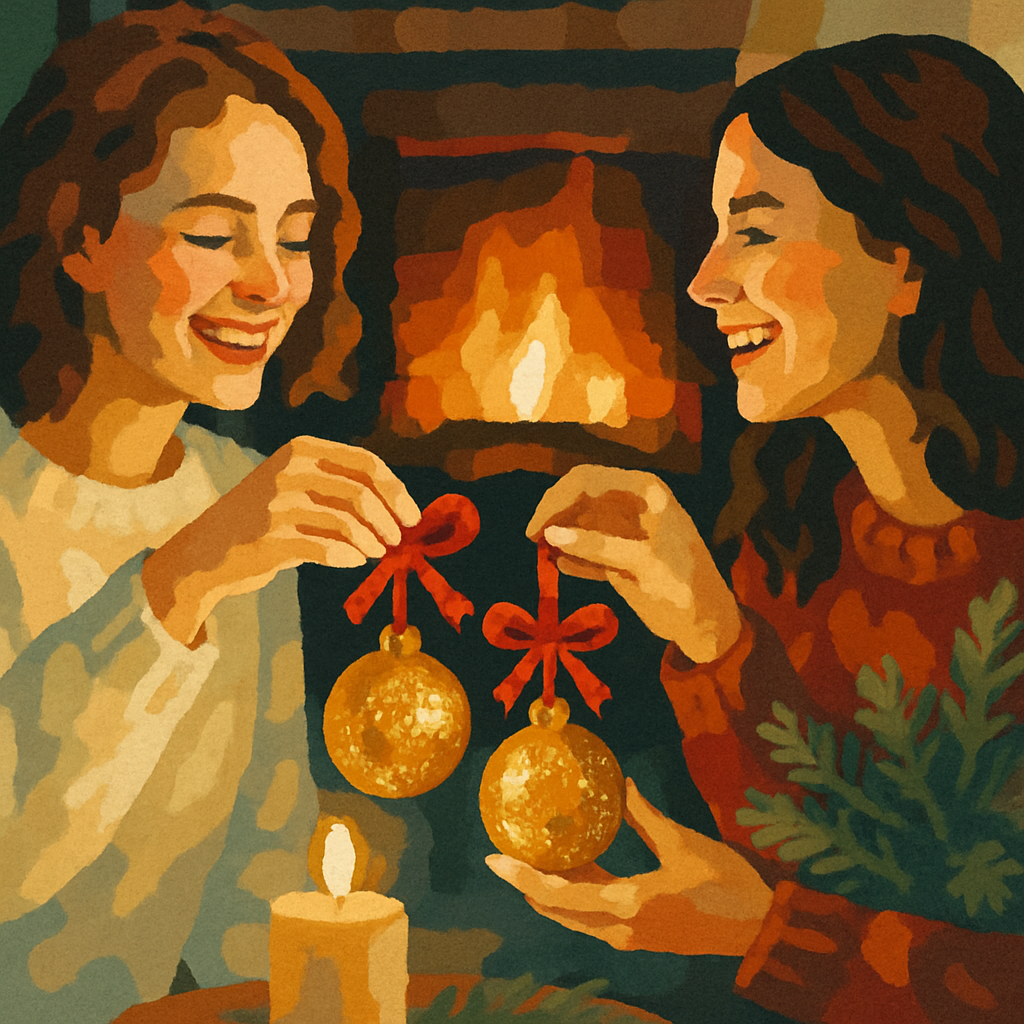 Ornament Exchange Joy Number painting