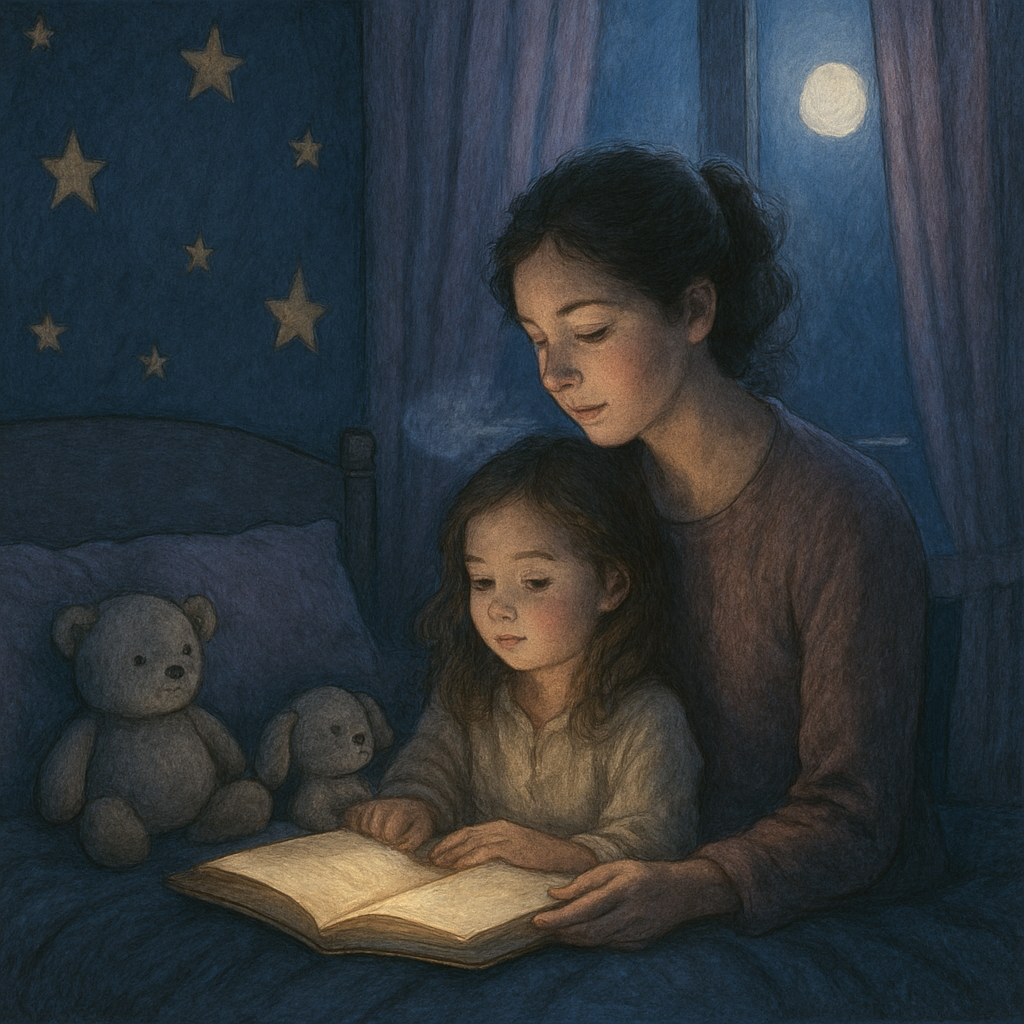 Bedtime Story Moonlight paint by number