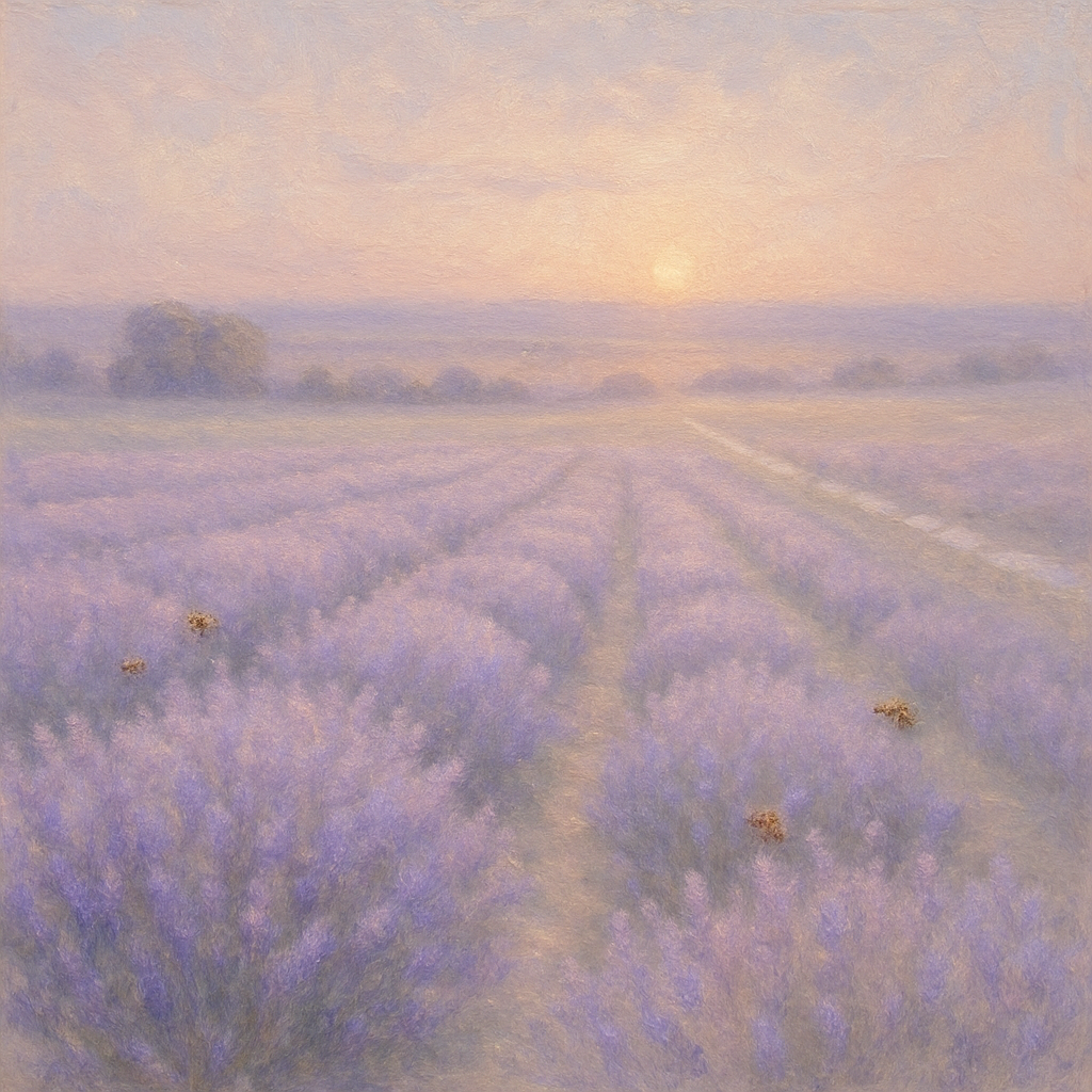 Lavender Dawn Whisper Number painting