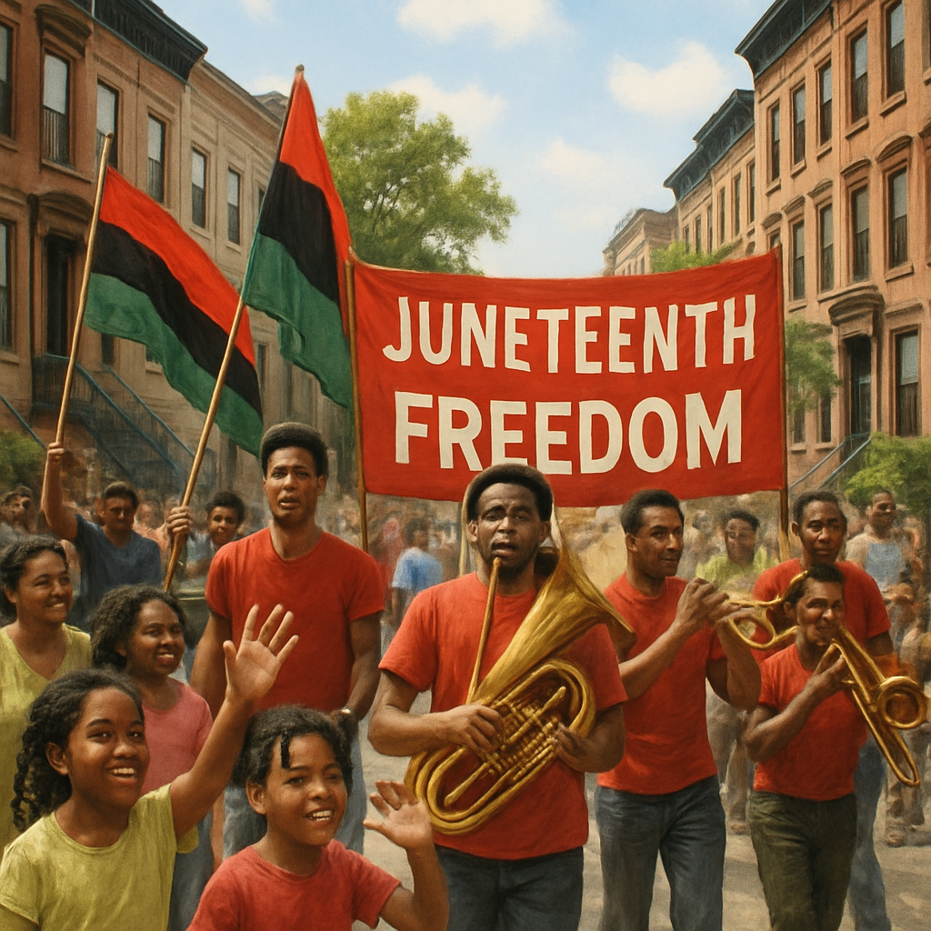 Juneteenth Freedom Parade painting number kit