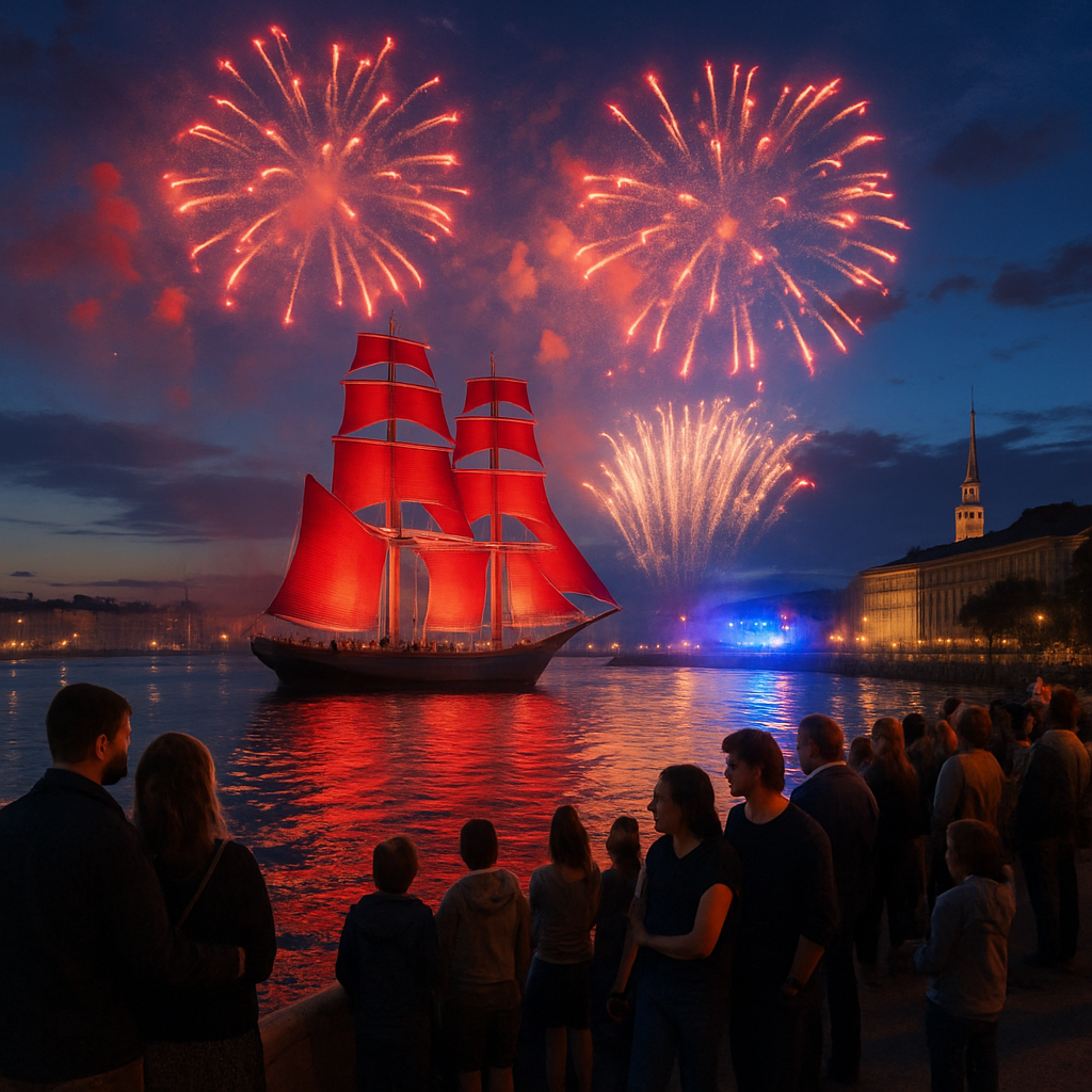 White Nights Scarlet Sails Concert Paint by numbers art