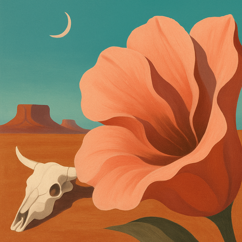 Georgia O Keeffe Desert Bloom Paint by numbers art