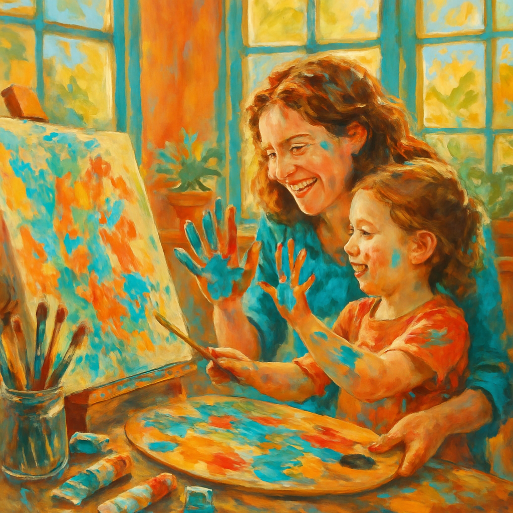 Painting Together In Sunroom Paint by numbers art