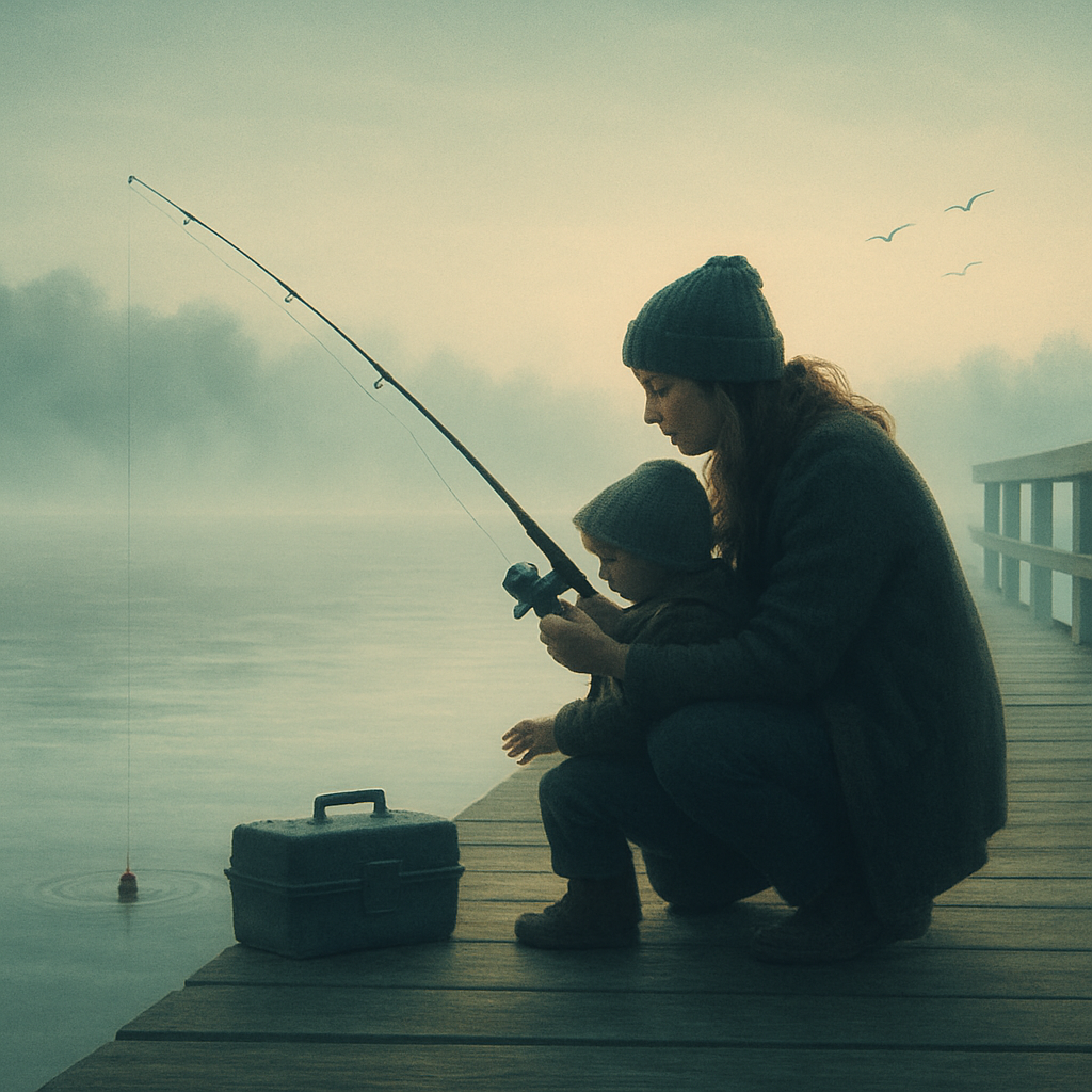 Quiet Fishing Pier Bonding paint by number