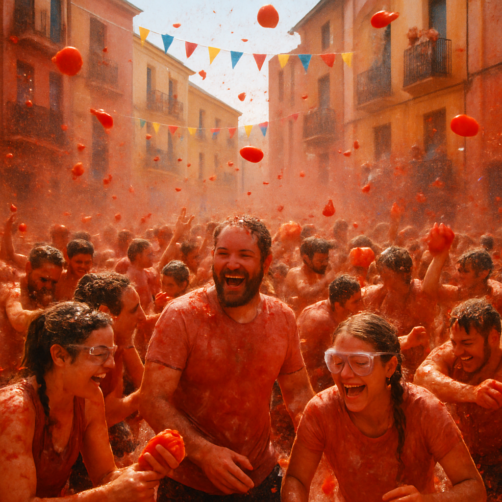 La Tomatina Festival Smash painting number kit