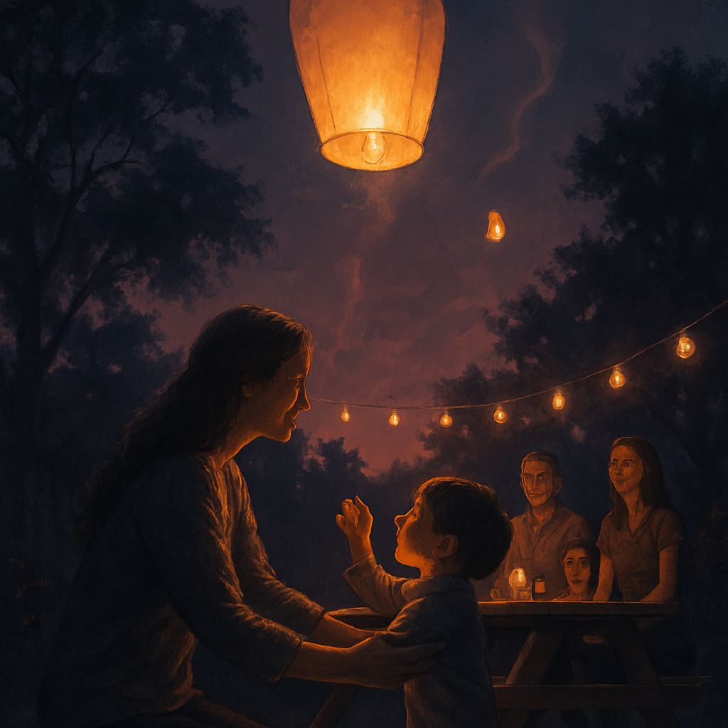 Backyard Star Lantern Festival Painting by numbers kit