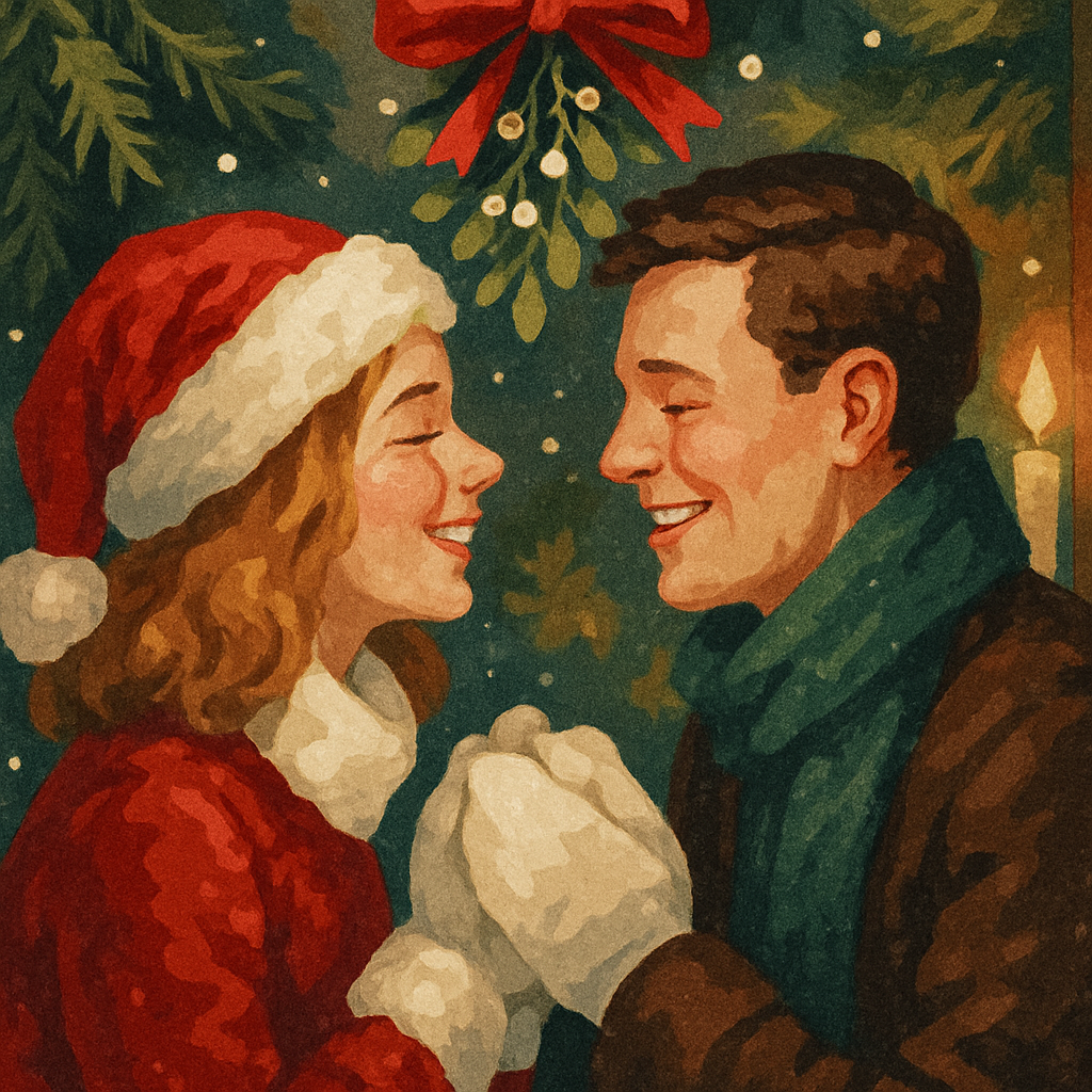 Mittens And Mistletoe Moments Paint by numbers art