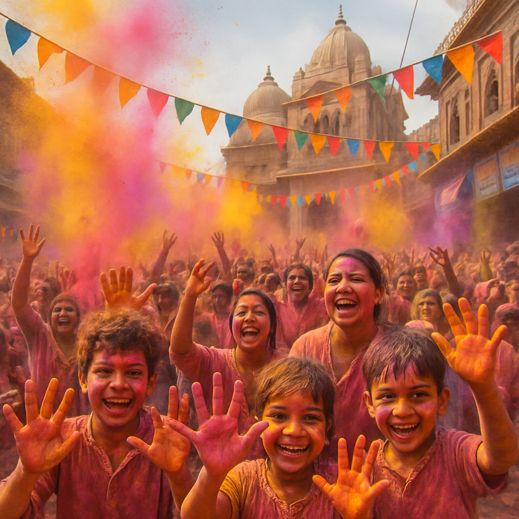 Holi In Vrindavan Paint by numbers kits