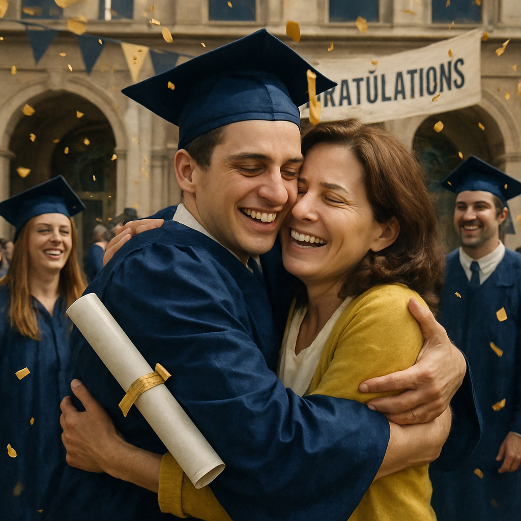 Graduation Cap Proud Hug Number painting