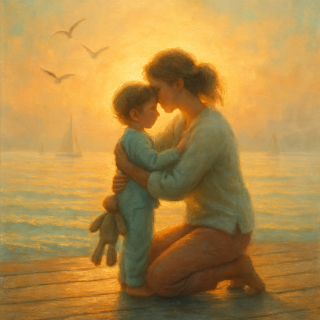 Sunrise Hug On The Pier painting number kit