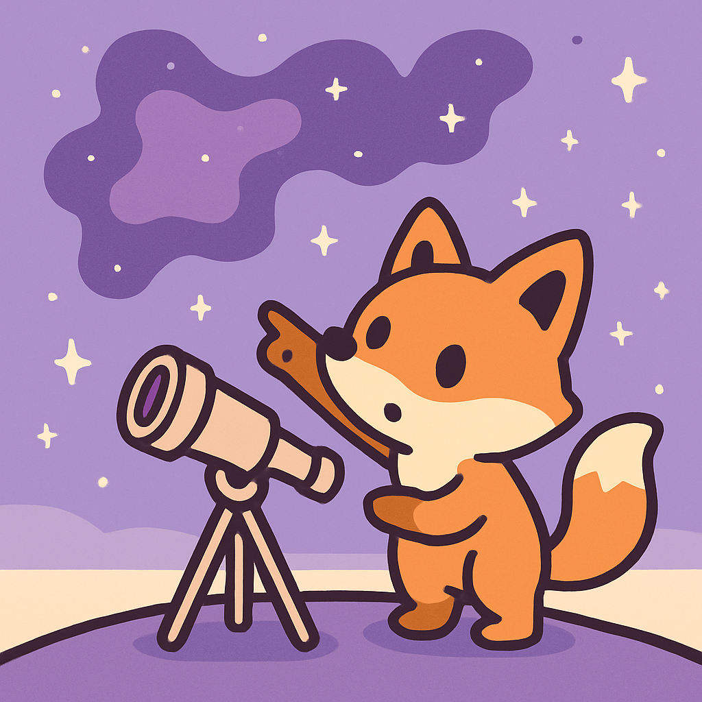 Nebula Fox Astronomer paint by number