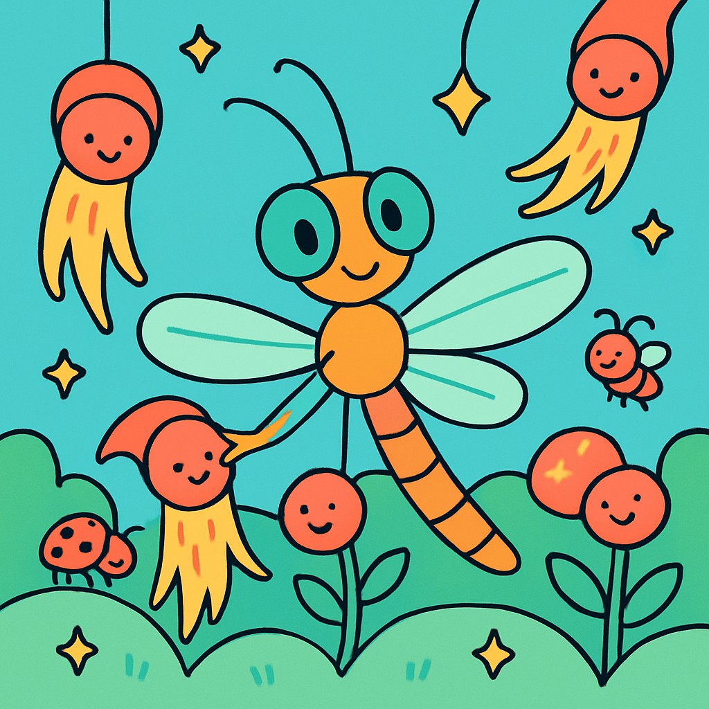 Comet Garden Dragonfly paint by numbers