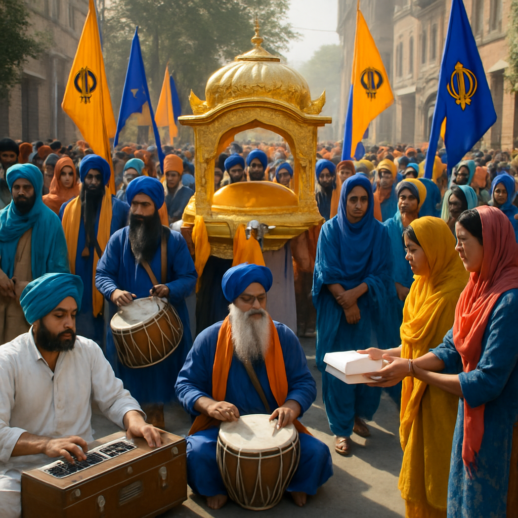 Gurpurab Sikh Nagar Kirtan paint by numbers