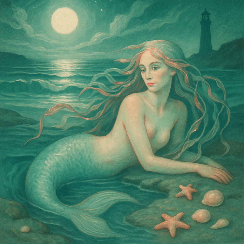 Mermaid Tide Whisper paint by numbers