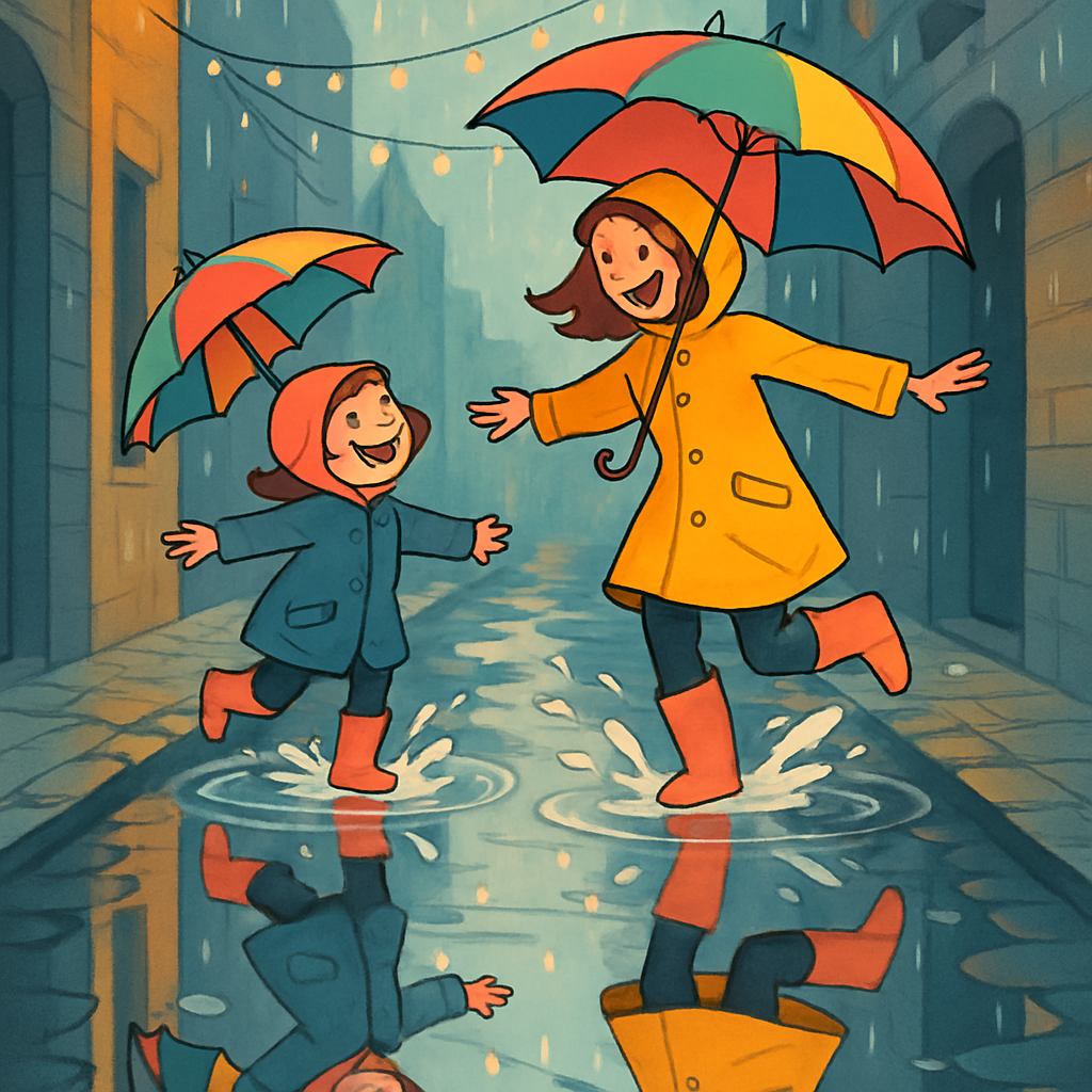 Raincoat Dance In The Alley Number painting
