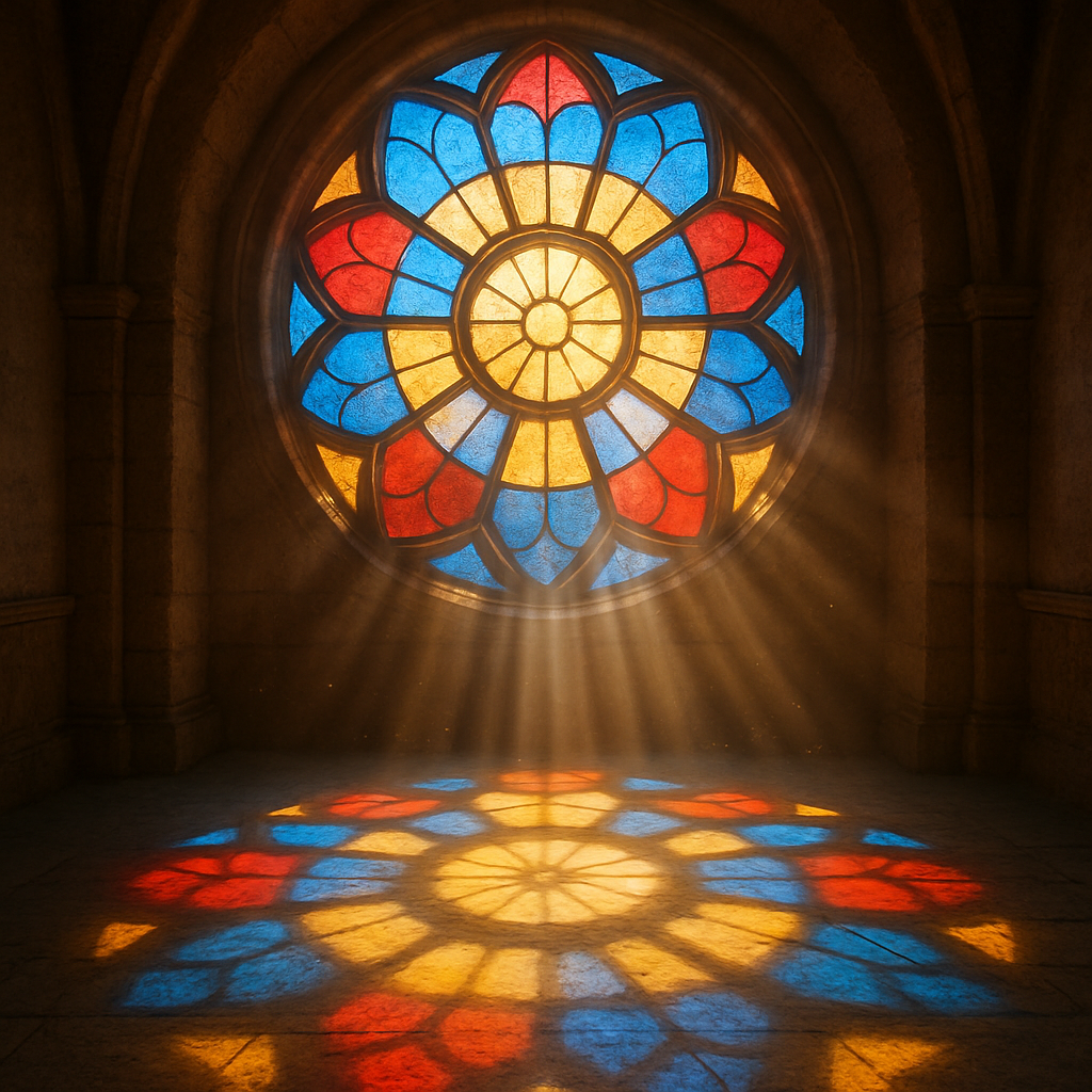 Stained Glass Morning Rays paint by number
