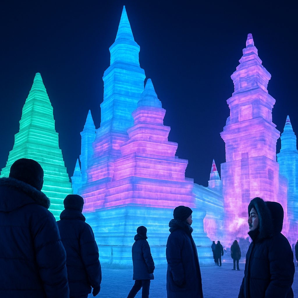 Harbin Ice Festival Sculpture Park DIY paint by numbers